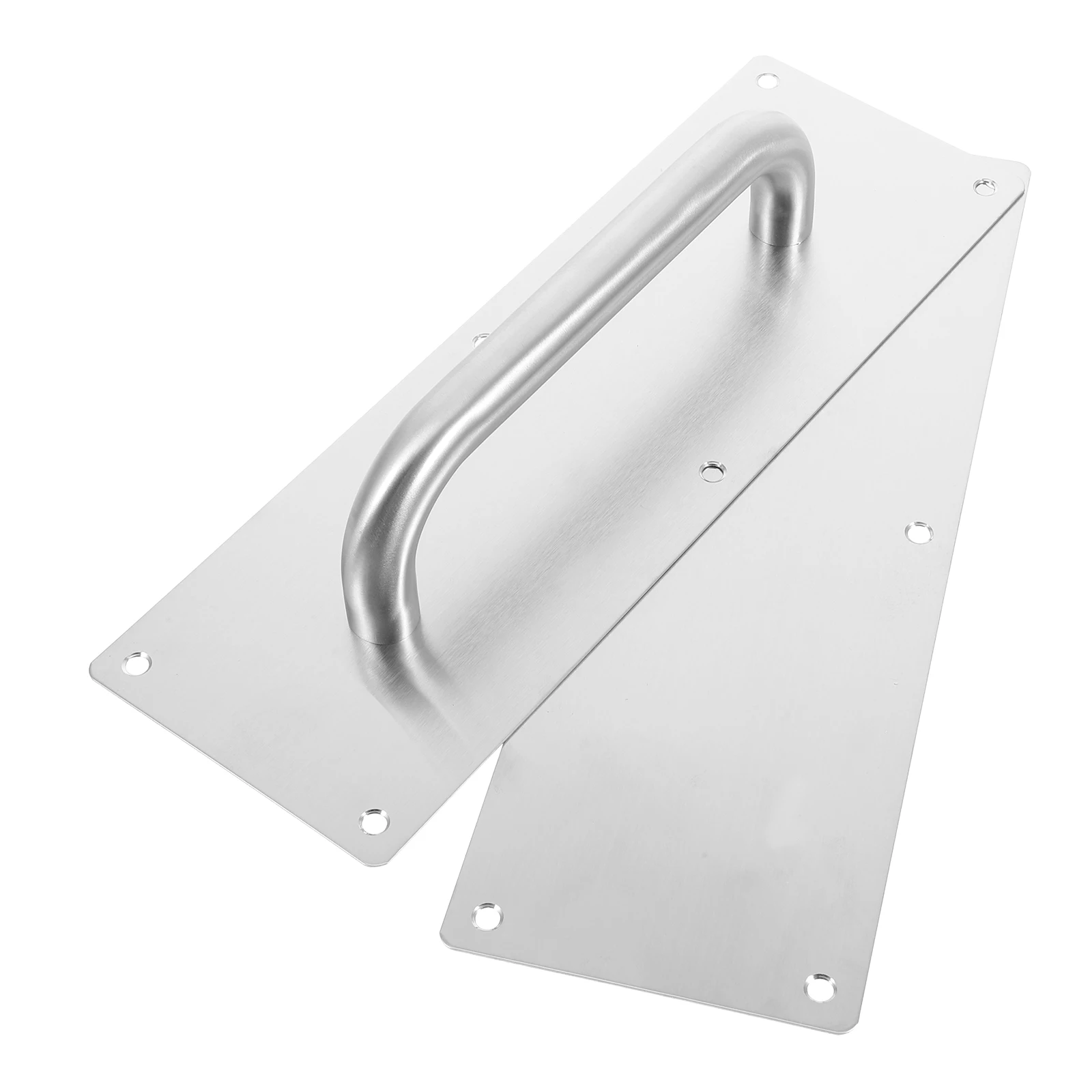 

2pcs Stainless Steel Push Pull Handle Heavy Duty Pull Plate Closet Handles For Home Office Fire Compatible Sliding Barn