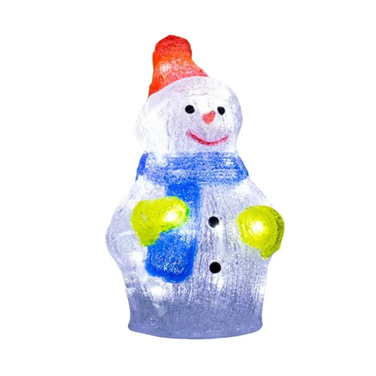 

LED Christmas snowman acrylic Epoxy luminous snowman lamp