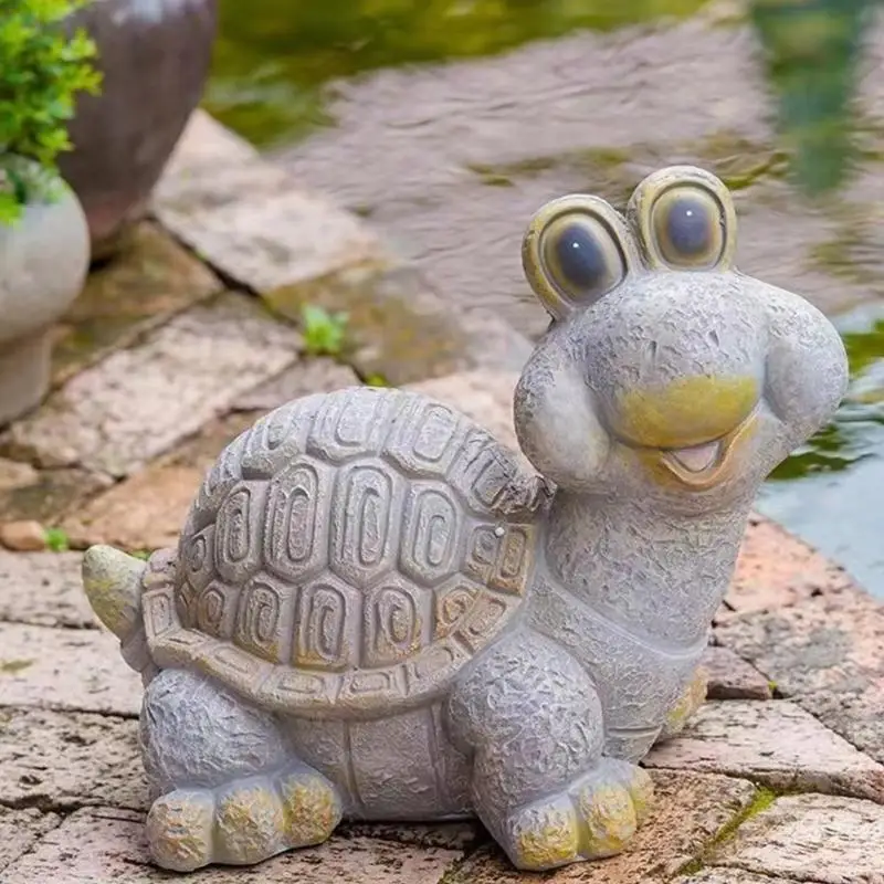 X4YA لطيف السلحفاة الجبس قالب من السيليكون أواني الزهور الخرسانية النضرة إناء اللصقات