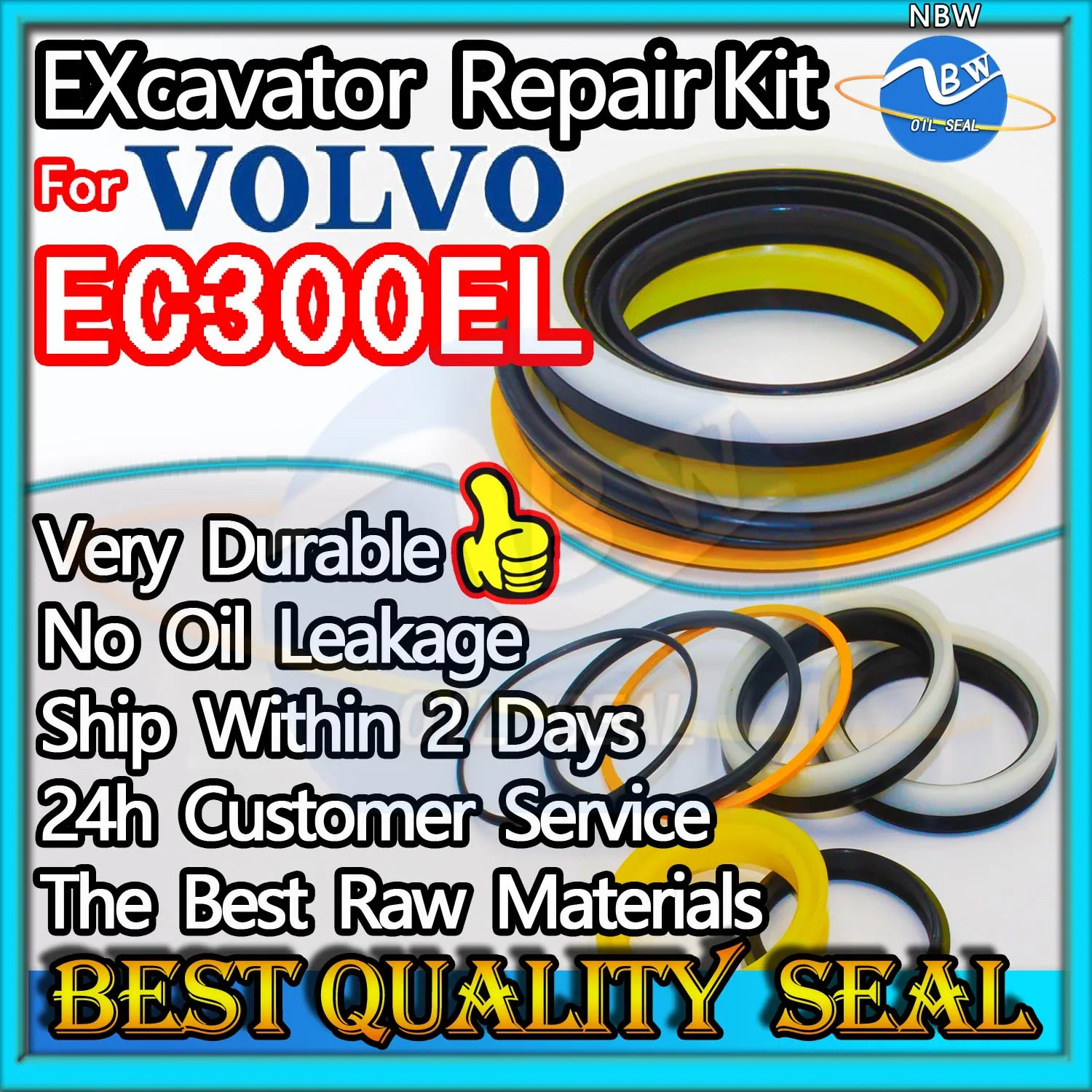 

For VOLVO EC300EL High Quality Oil Seal Kit Excavator Repair Machinery Maintenance Floating Rebuild Parts MOTOR Piston Rod Shaft