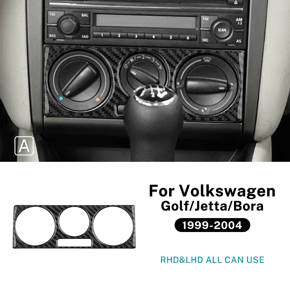 For Volkswagen VW Golf 4 Jetta Bora MK4 R32 GTI 1999-2004 LHD RHD Car Instrument Central Control Panel Soft Carbon Fiber Trim view 3