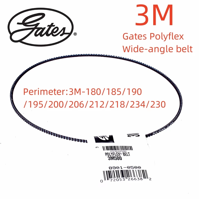 

Gates Polyflex Wide-angle belt 3M180 3M185 3M190 3M195 3M200 3M206 3M212 3M218 3M234 3M230 Transmission Triangle Belt