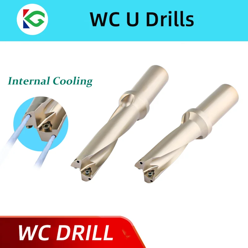 

Indexable WC U Drill Bits with Insert Wcmx Wcmt 2D 3D 4D 5D Internal Coolant Drill Bites Drilling For Lathes Cnc