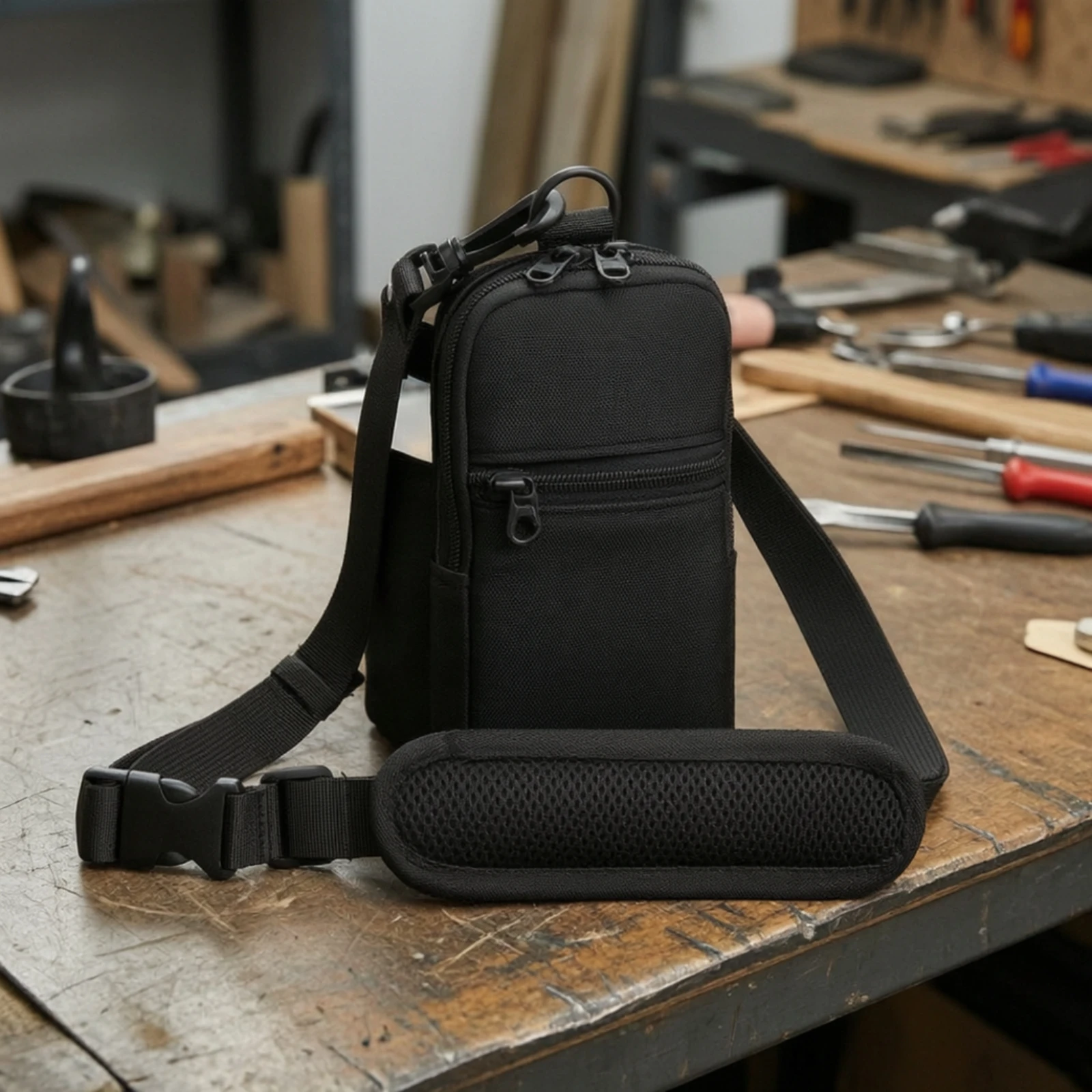 Water Bottle Phone Shoulder Bag Portable Crossbody Water Bottle Bag with Phone Pocket Multi-Compartment Tear-Resistant