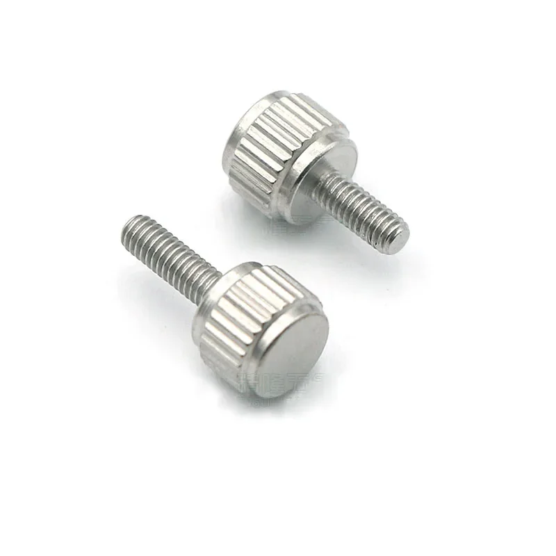 5-100Pcs Straight Grain Knurled Thumb Screws M2 M2.5 Stainless Steel Hand Grip Knob Bolts For Vernier Calipers Length 4-12mm