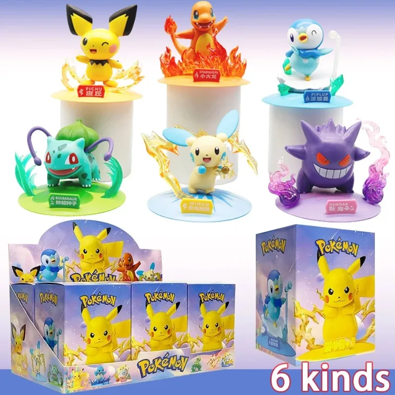 

Pokemon Series Blind Box Pikachu Mewtwo Anime Figures Ornaments Dolls Gardevoir Sylveon Model Fans Desktop Car Christmas Gift