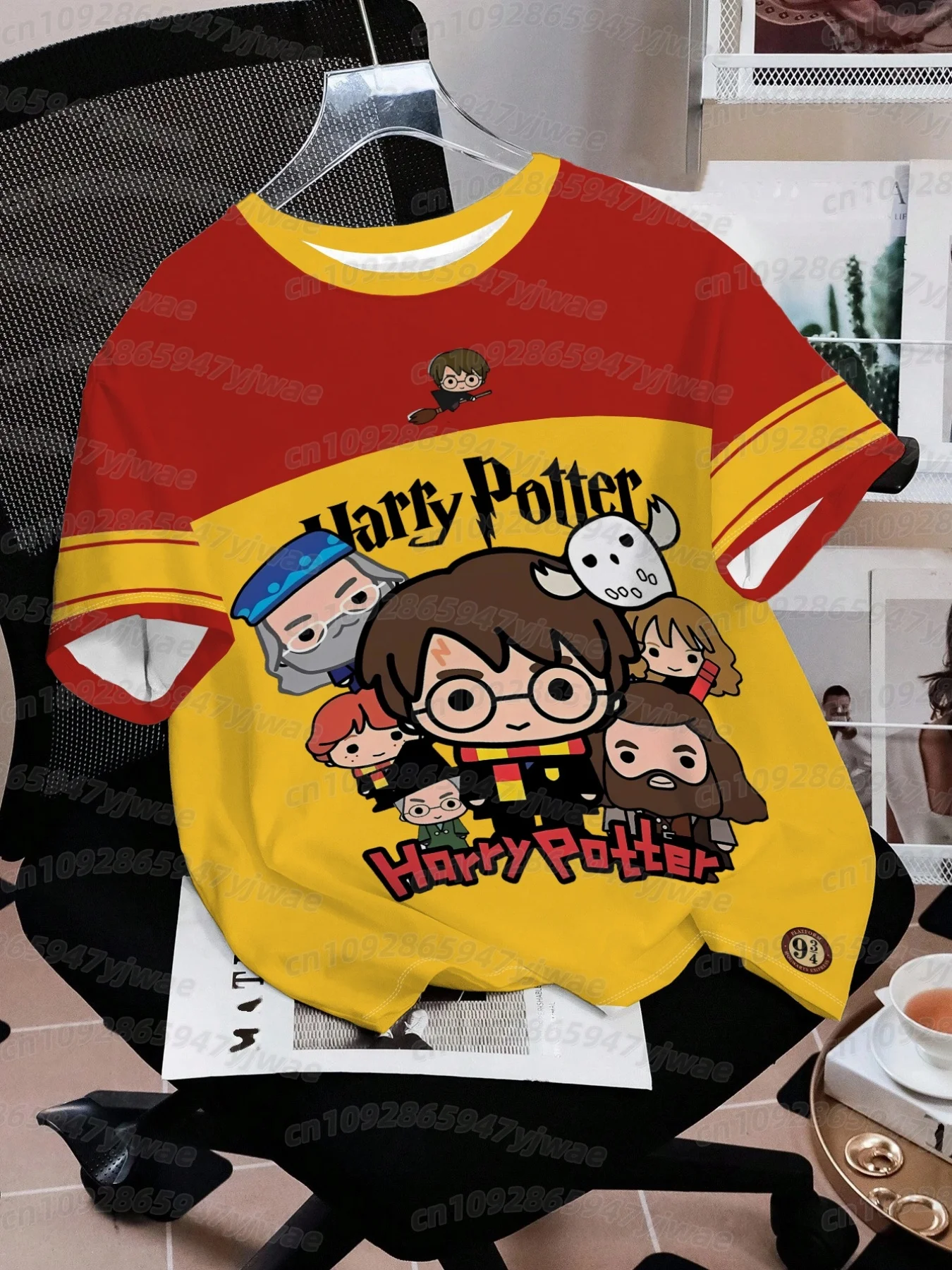 KID Harry Potter Cartoon Football Jersey Fasion Oversize Breathable Short Sleeved Tshirt Summer Women Men's women childT-Shirt