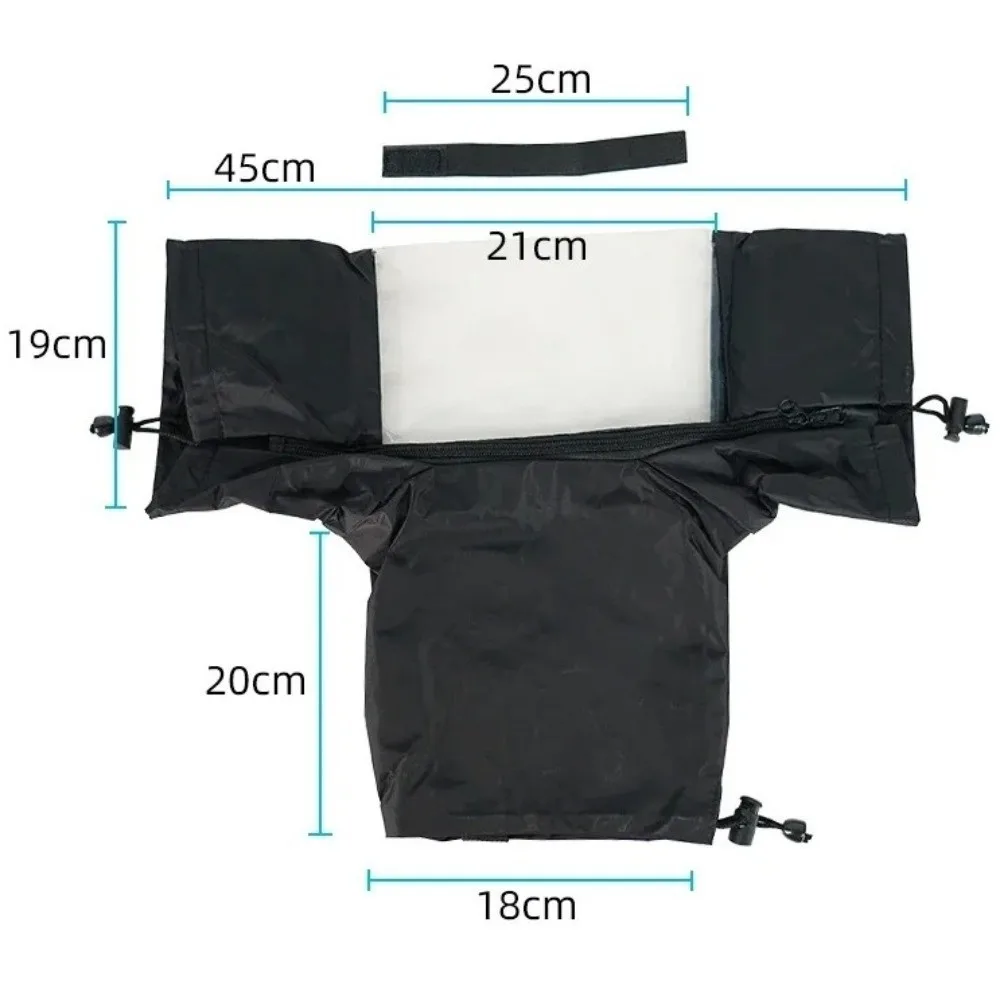 Capa universal à prova d'água para câmera, capa de chuva ajustável à prova de chuva, protetor transparente de capa de chuva