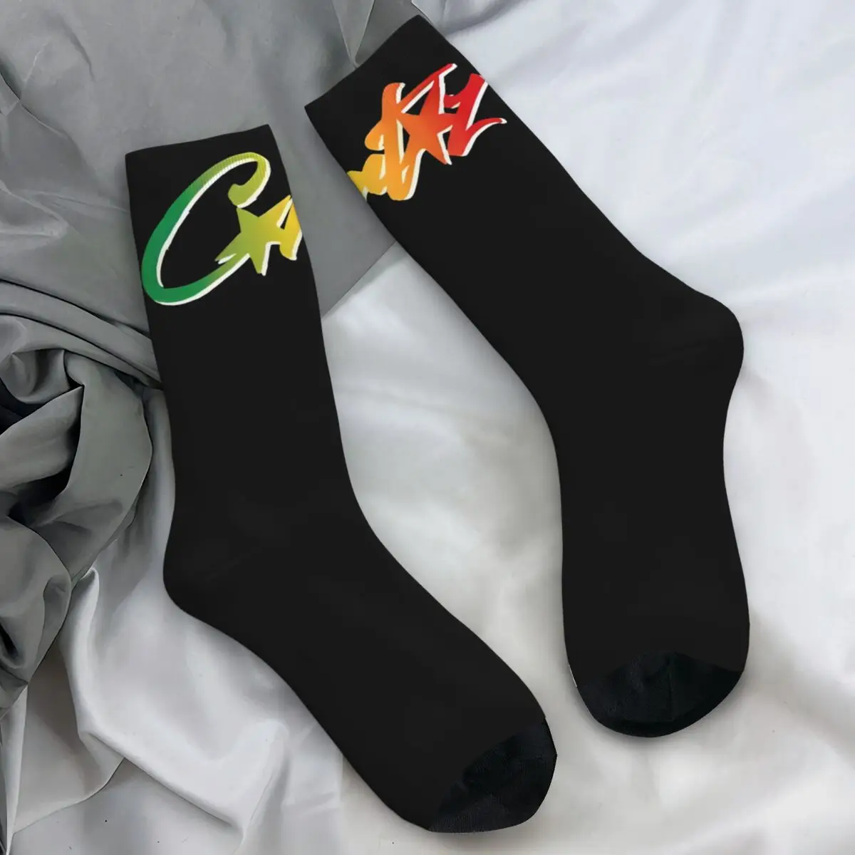 Luxury Brand Socks Harajuku Stockings Adults Men Soft Breathable Cycling Socks Winter Graphic Anti-Slip Socks