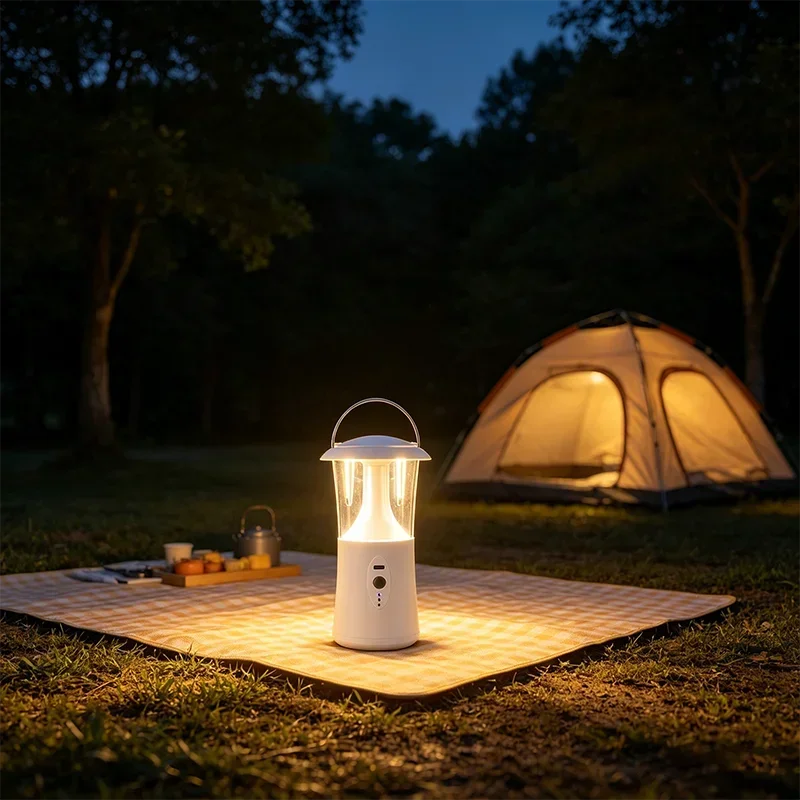 

USB Rechargeable Camping Light 3 Color Modes Stepless Dimming Waterproof LED Emergency Hanging Lamp for Outdoor Camping