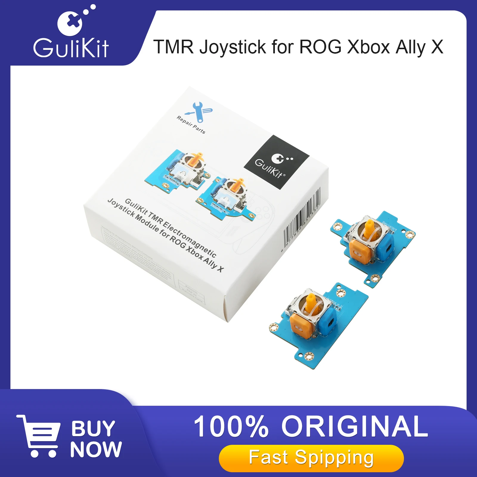 

Электромагнитный джойстик GuliKit TMR для ROG Ally X: модуль с защитой от дрифта для ремонта и замены игровой консоли ROG Ally X