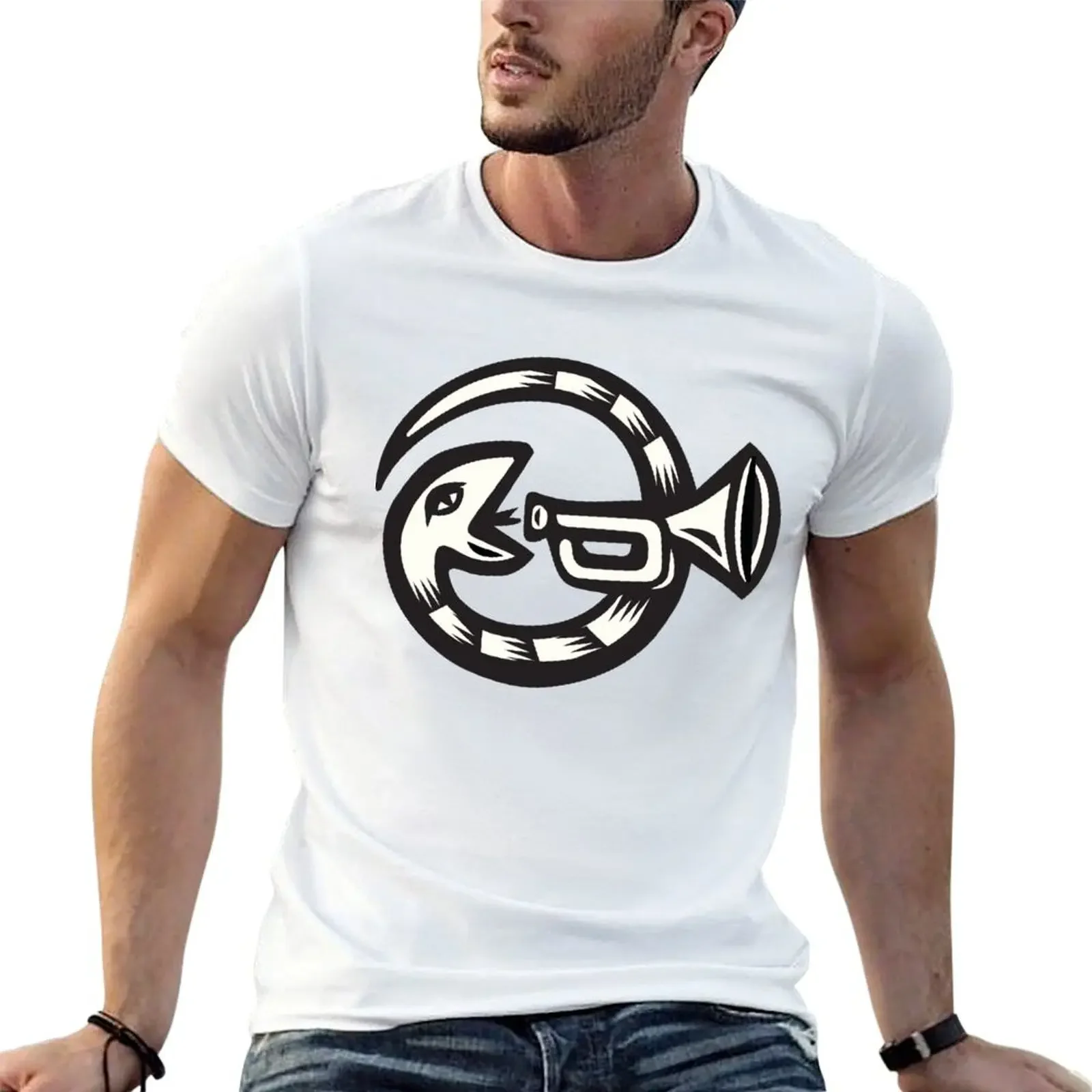 

Bugle Snake T-shirt blanks Short sleeve tee plain white t shirts men