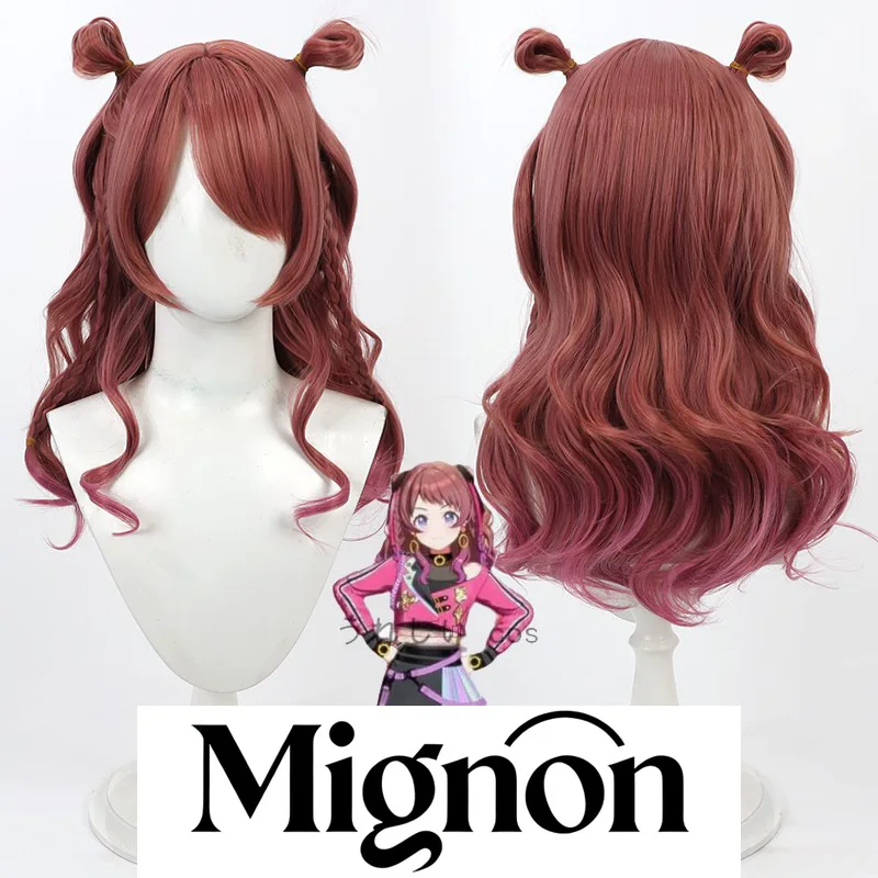 شعر مستعار Idolmaster Gakuin Hanami Saki التنكري ذو لونين متدرج متكامل صغير جديلة هدية الهالوين