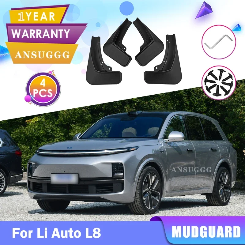 Mudguard For Li L8 Leading Ideal 2023 Mud Flaps Splash Guards MudFlap Car Accessories Front Rear Wheels Fender 4Pcs