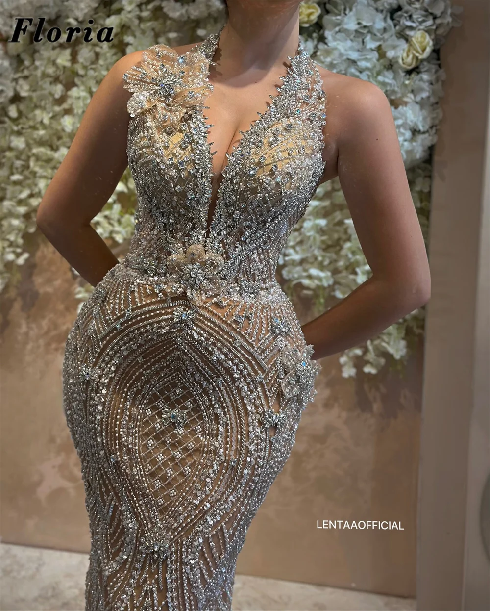 

Сексуальные коктейльные платья с v-образным вырезом, вечернее платье русалки с бисером для женщин, роскошные платья для свадебной вечеринки с кристаллами Дубая по индивидуальному заказу 2026