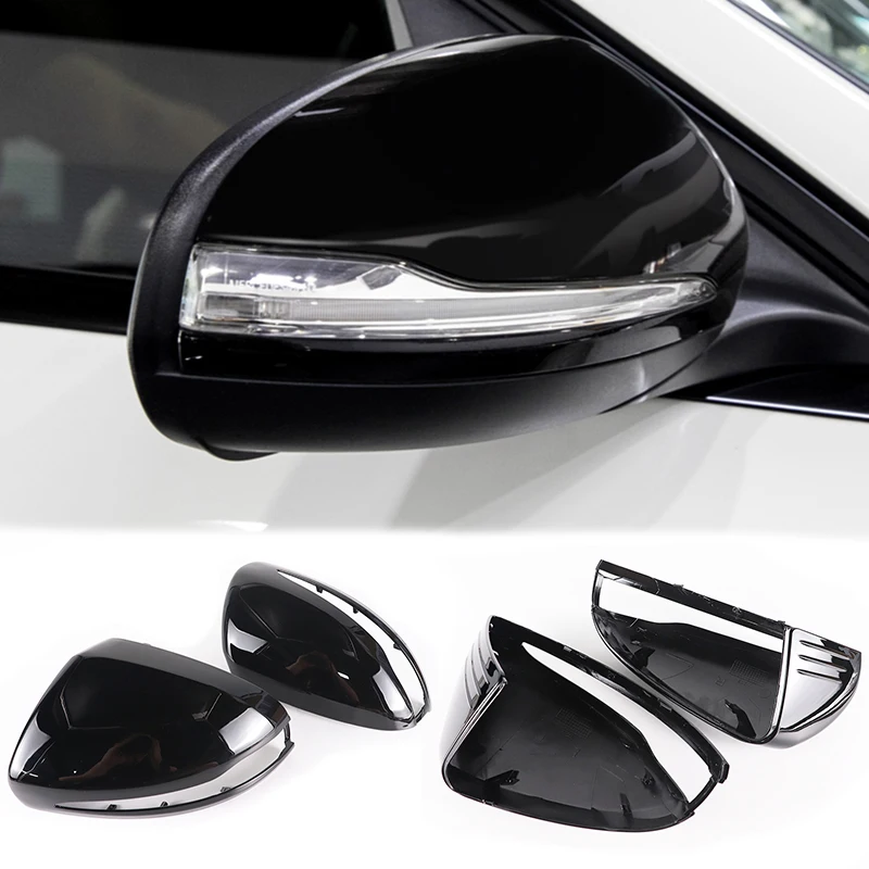 

For Mercedes Benz C GLC S E Class W205 X253 W222 W213 W238 Replacement carbon Black Side Rearview Mirror Cover Caps Shell LHD