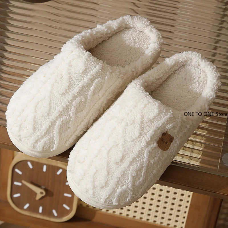 

Winter Women Cotton Slippers Warm Lightweight Anti Slip Slides Comfortable Indoor Home Slippers Wholesale Women Slippers Famale