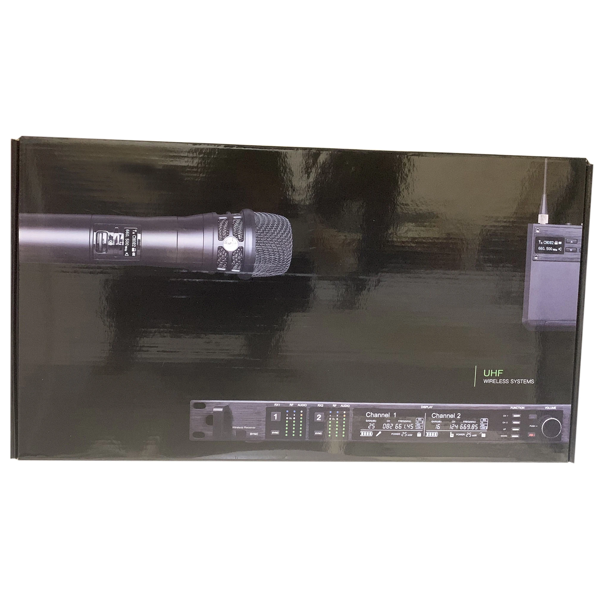 Microphone wireless Professional AD4D 500/600/900Mhz Russia & Mexico Warehouse Maleta Microfono Inalambricos Stage Cordless Mic