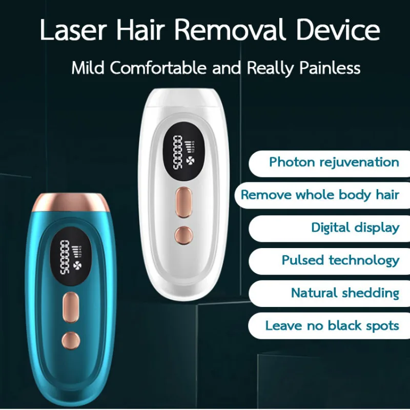 Portable new ice sensation painless hair removal device IPL photon rejuvenation home whole body laser hair removal device