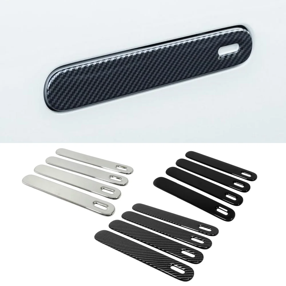 For Xpeng G9 2022 2023 2024 ABS Carbon fiber Black Silver Car Side Door Handle Trim Cover Exterior Protector Sticker Accessories