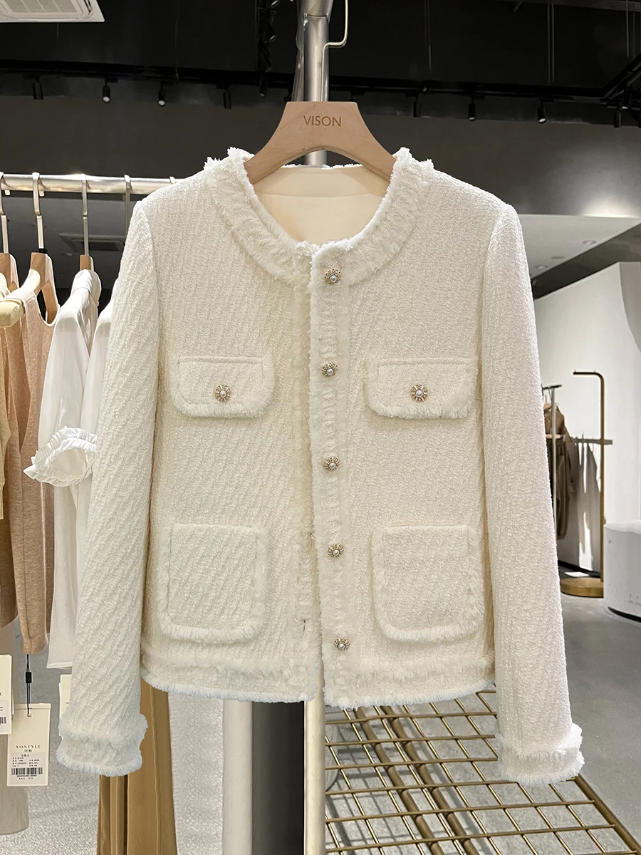 

Осенне-зимняя белая пуховая теплая куртка для женщин: модный дизайн, прямой крой, короткий рукав, топ.