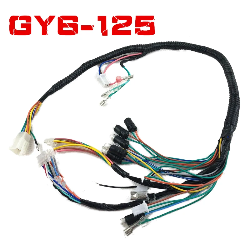 Motorcycle Electrical Wiring Harness Wire Cable For Kymco Baotian Jonway Guangyang Wangye GY6125 Regulator Starter Ignition Coil