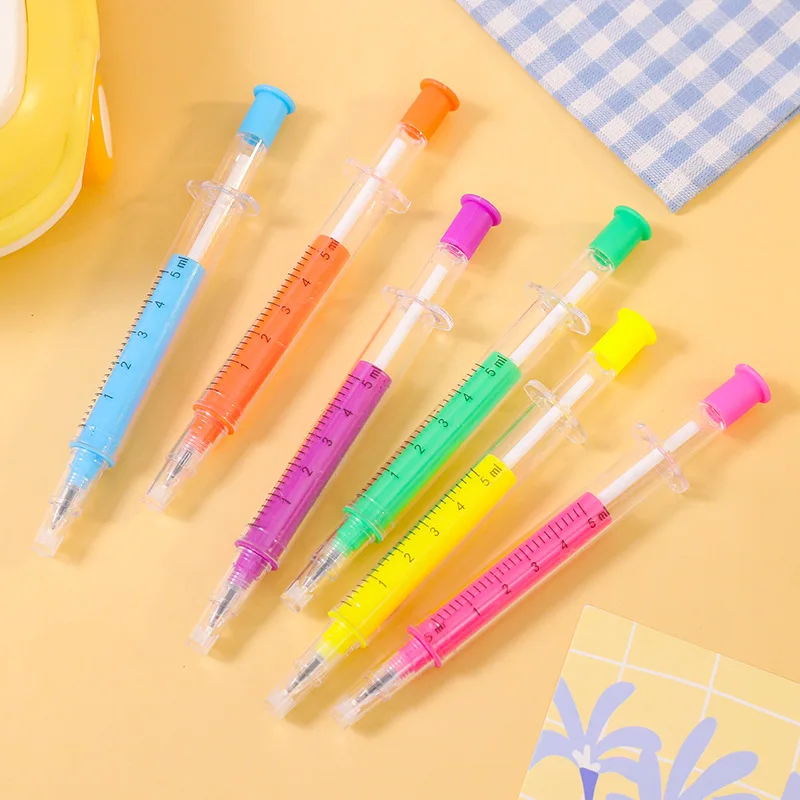 

36 Pcs Creative Needle Neutral Pen Black Student Learning Needle Pen Syringe Writing Stationery Back To School