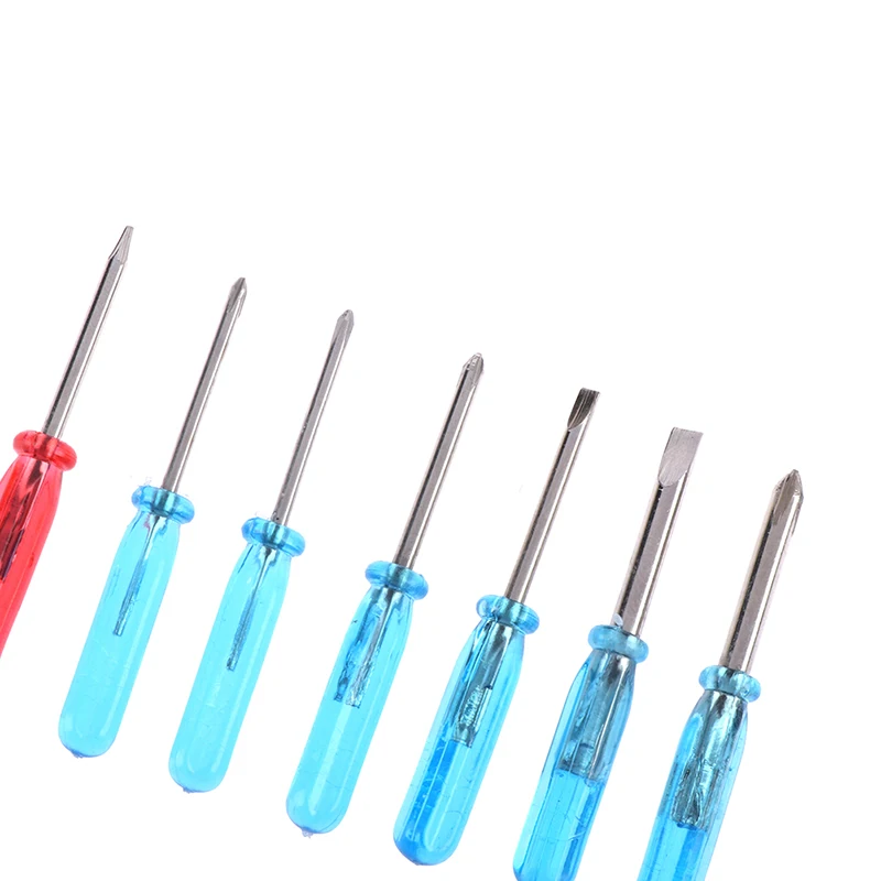 7Pcs/set Blue 45mm X 3mm Mini Small Cross Screwdriver Set Repair Tool For Electronics, Appliances, Hardware, Gifts, Watches Etc.