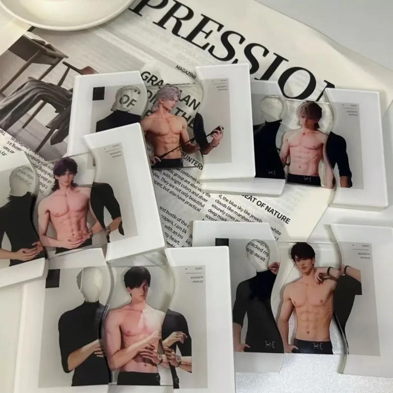 Love and Deepspace Pull-out Cross-dressing Card Xavier Zayne Sylus Caleb Muscle Reveal Slider Acrylic Stand Fans Gift Keychain