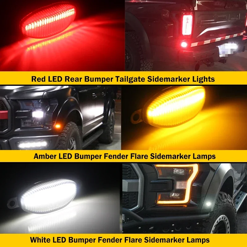 Voiture LED Avant Arrière Touristes Fender Side Marker Lumières Pour Ford F-150 Raptor 2010 2011 2012 2013 2014 Clignotant Parking Lumière