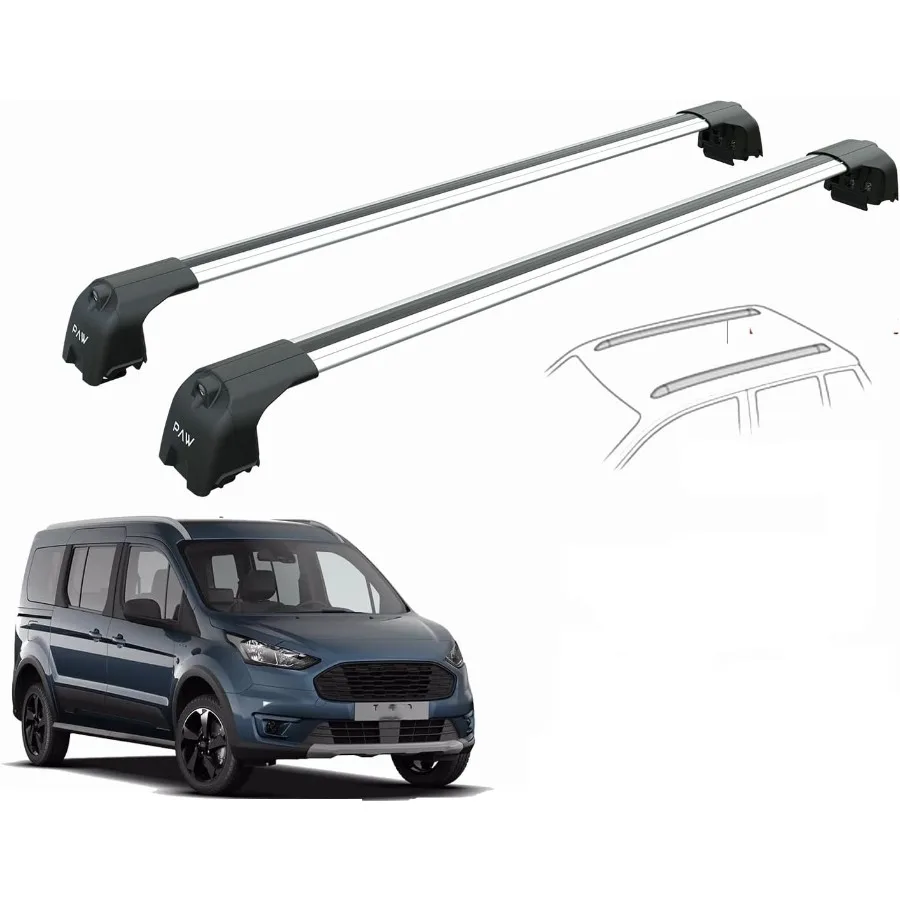 

Roof Rack Cross Bars for Transit Connect Tourneo Connect 20142023 Aluminum TSlot Lockable 330lbs Capacity Fits XLT Titanium Wa