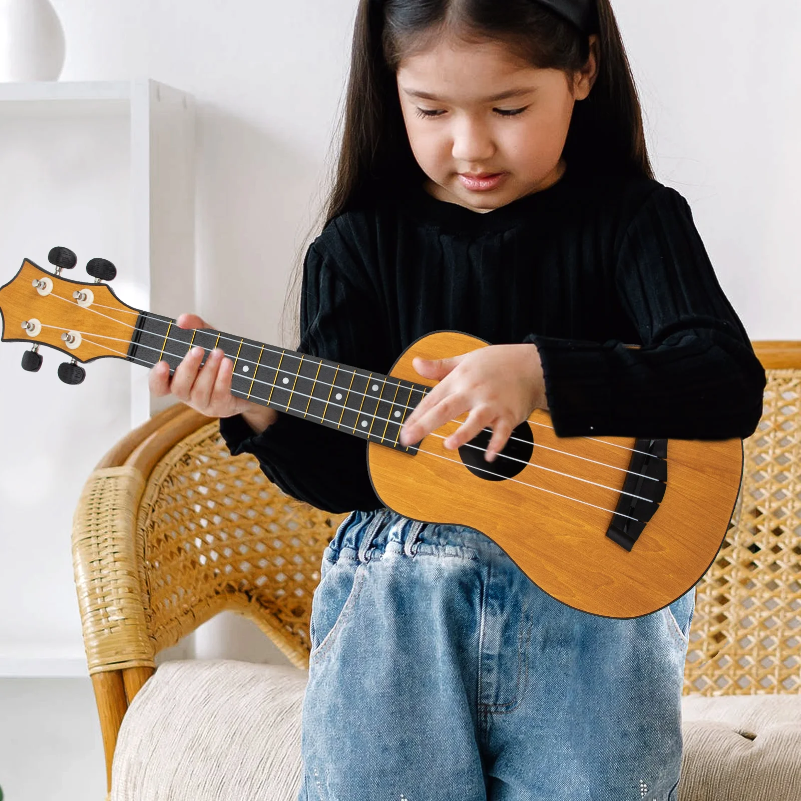 

Toddler Musical Instruments Ukulele Beginner Kids Mini Guitar for Beginners Child