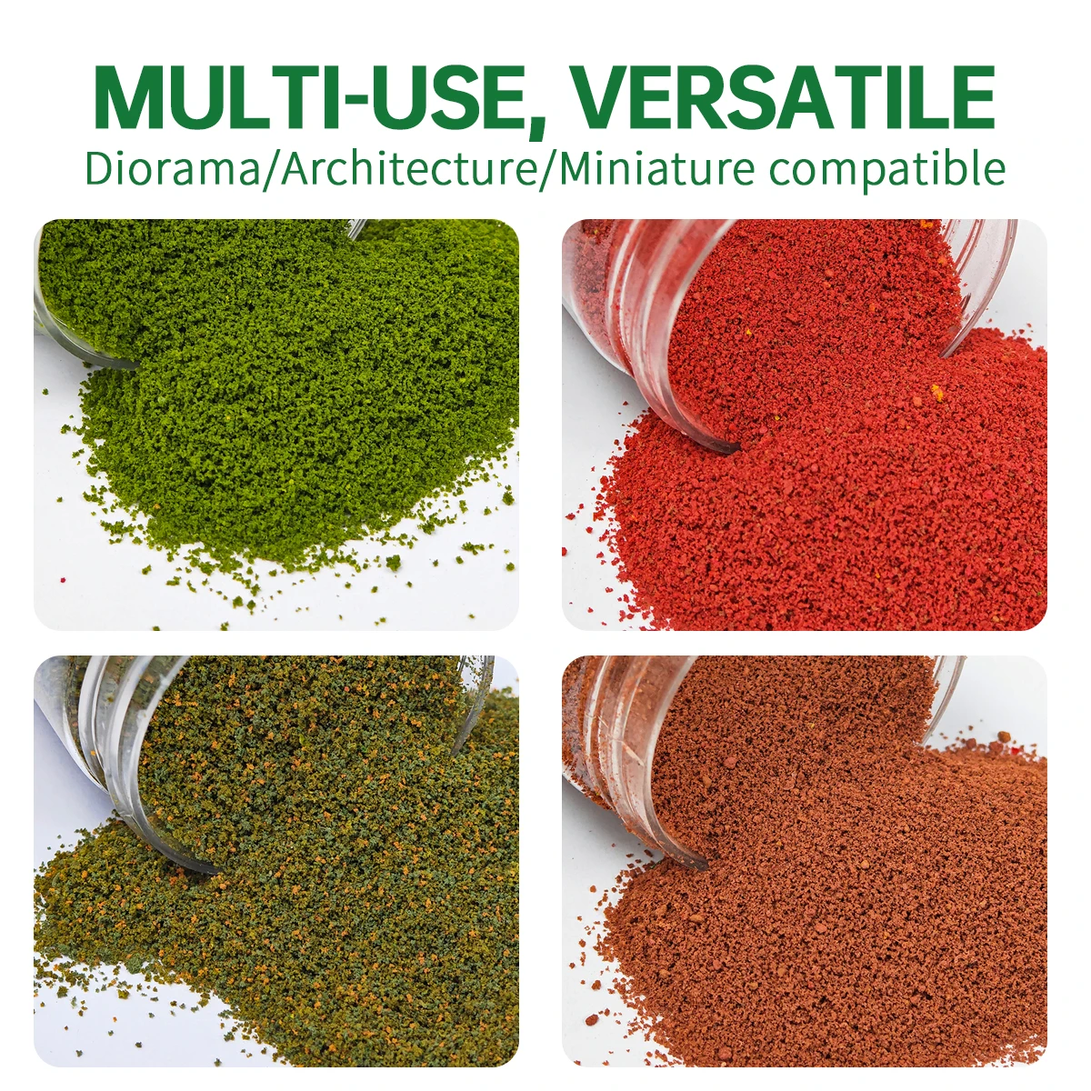 Poudre de terrain miniature réaliste 200 ml pour jardin féerique, matériaux de construction pour modélisme DIY et aménagement de scènes, 1 pièce