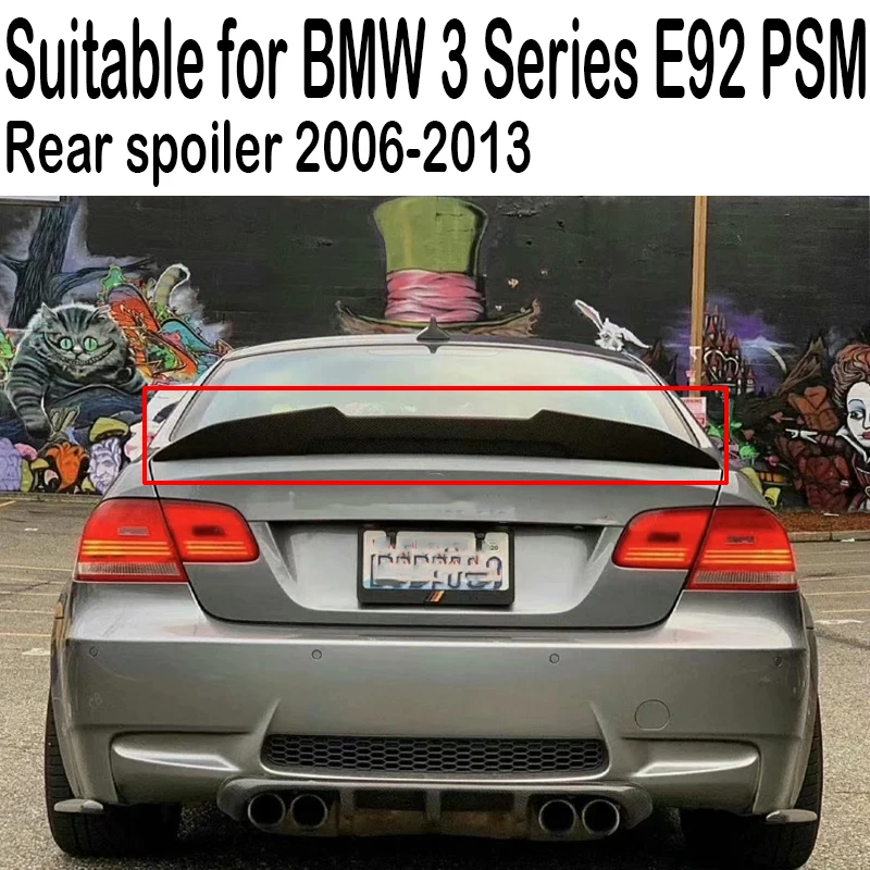 For to BMW 3 Series E92 330i 330d 335i 328i 2006-2013 M3 PSM carbon fiber car modification parts, rear trunk lid spoiler