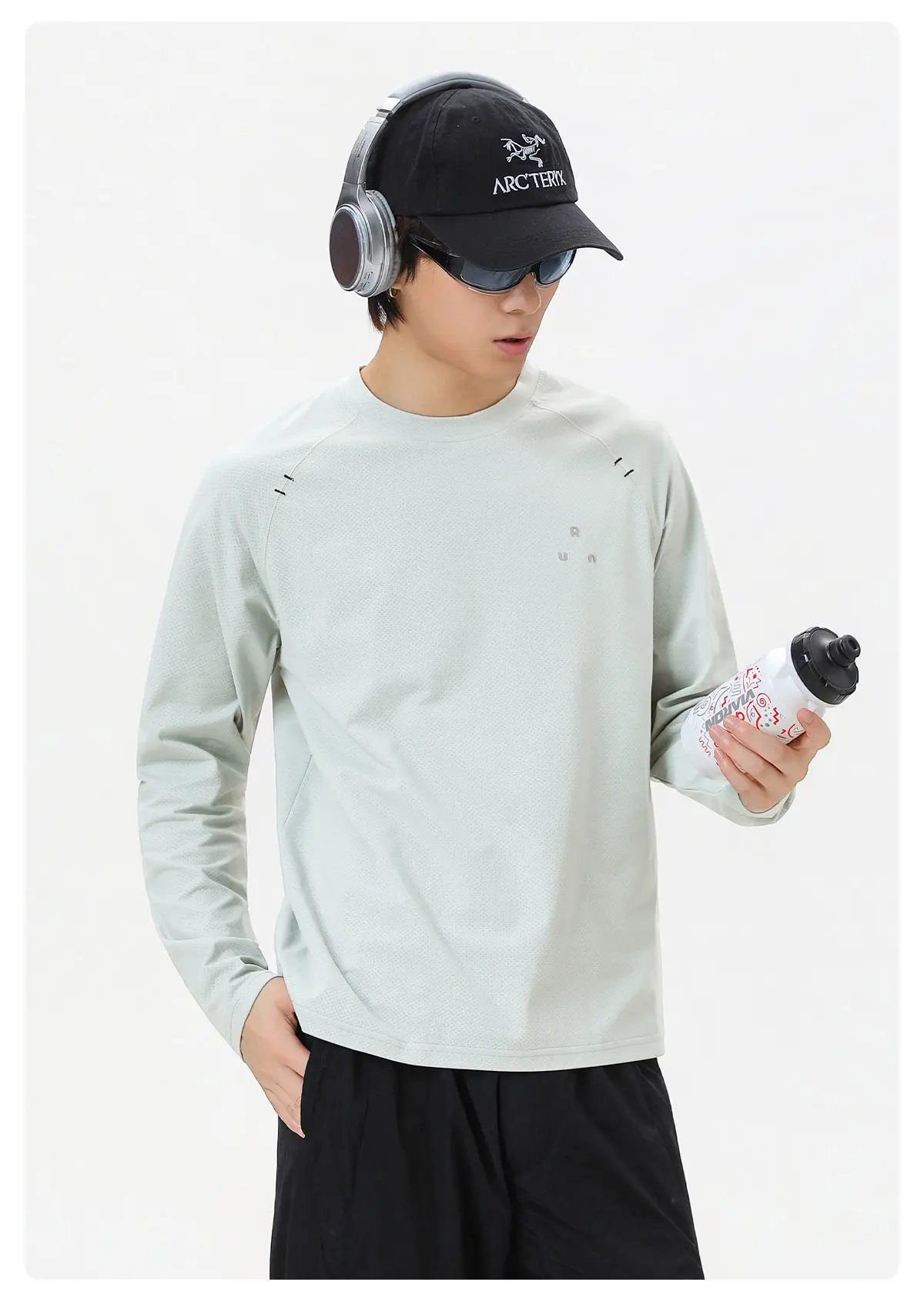 Minimalistischer Slim-Fit Sportpullover für Herren – Atmungsaktives Langarm-Oberteil für Fitness, Outdoor & Freizeit – Detail 20