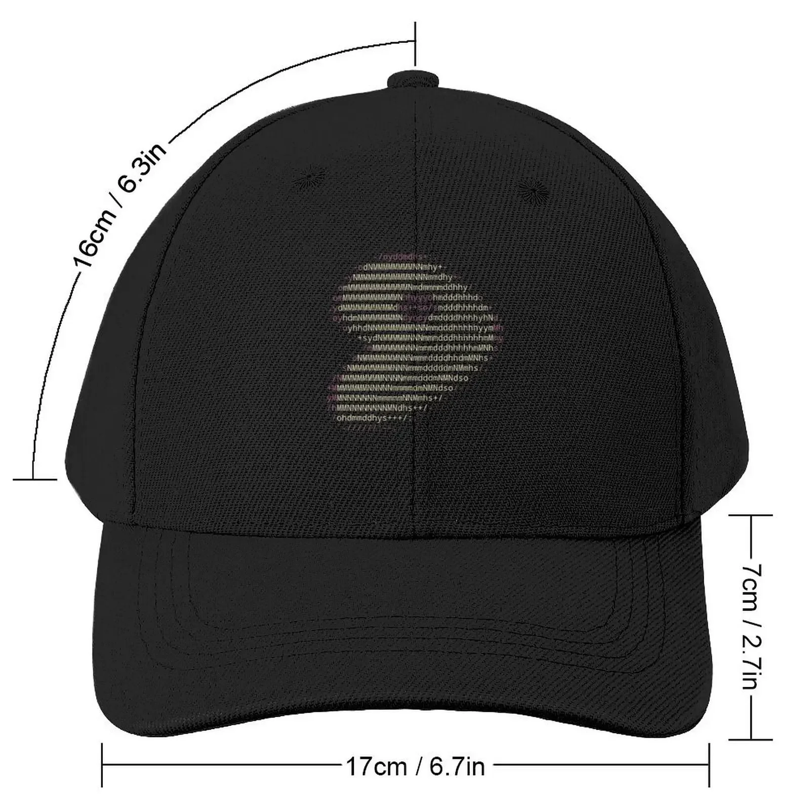 Gentoo Linux Neofetch ASCII Art Logo Baseball Cap Luxury Cap Big Size Hat dad hat beach hat Mens Tennis Women's