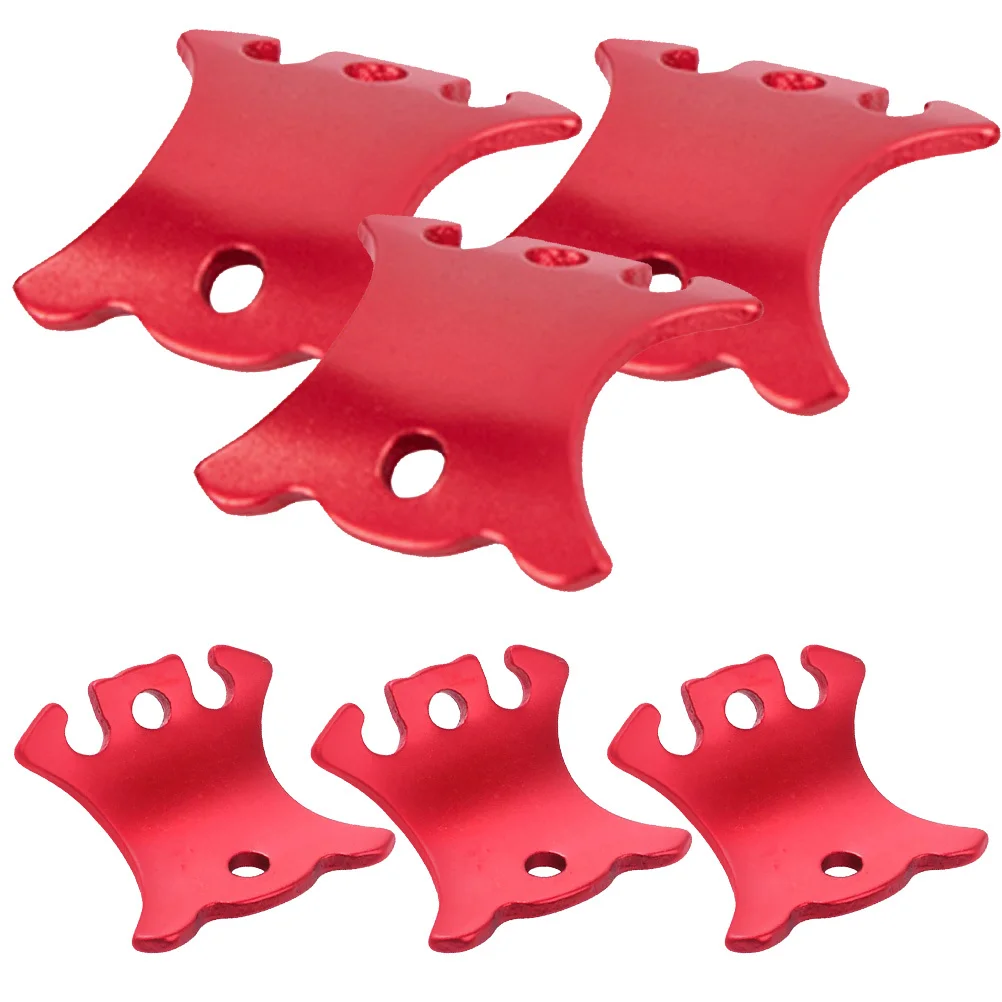 6 قطعة أبازيم حبل محمولة مادة سبائك الألومنيوم الموثوقة مقاومة للاهتراء أدوات ضبط خارجية أبازيم حبل محمولة