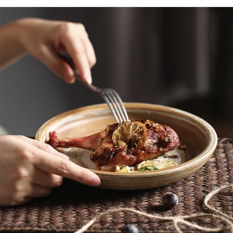 

tableware ceramic household personality stoneware 8 inch soup dessert CN(Origin)