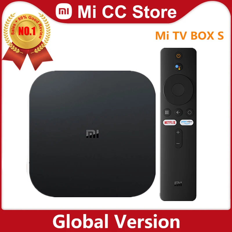 Global Version Xiaomi Mi TV Box S 4K Ultra HD Android TV 9.0 HDR 2GB 8GB WiFi DTS Multi Language Smart Mi Box S Media Player 1