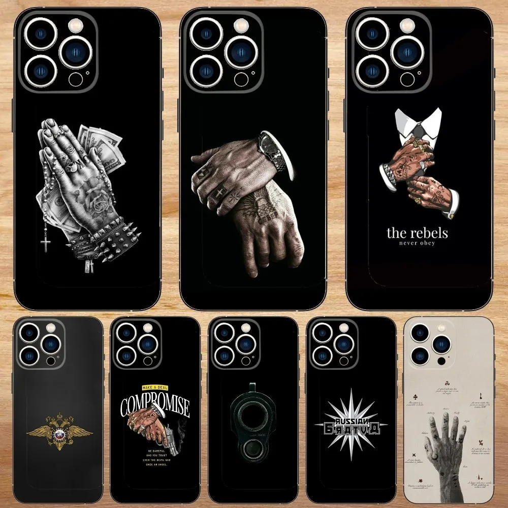 Russian Mafia Phone Case For iPhone15,14,13,12,11,Pro,Max,Plus,Mini,X,XS,XR,8,7,6,S,Plus,SE Soft Black Case