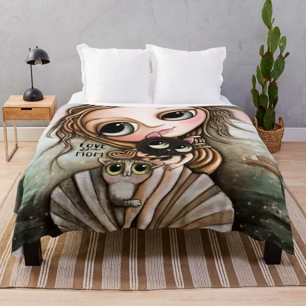 

The Venus and the two cats Throw Blanket christmas decoration Sofa Quilt Blankets