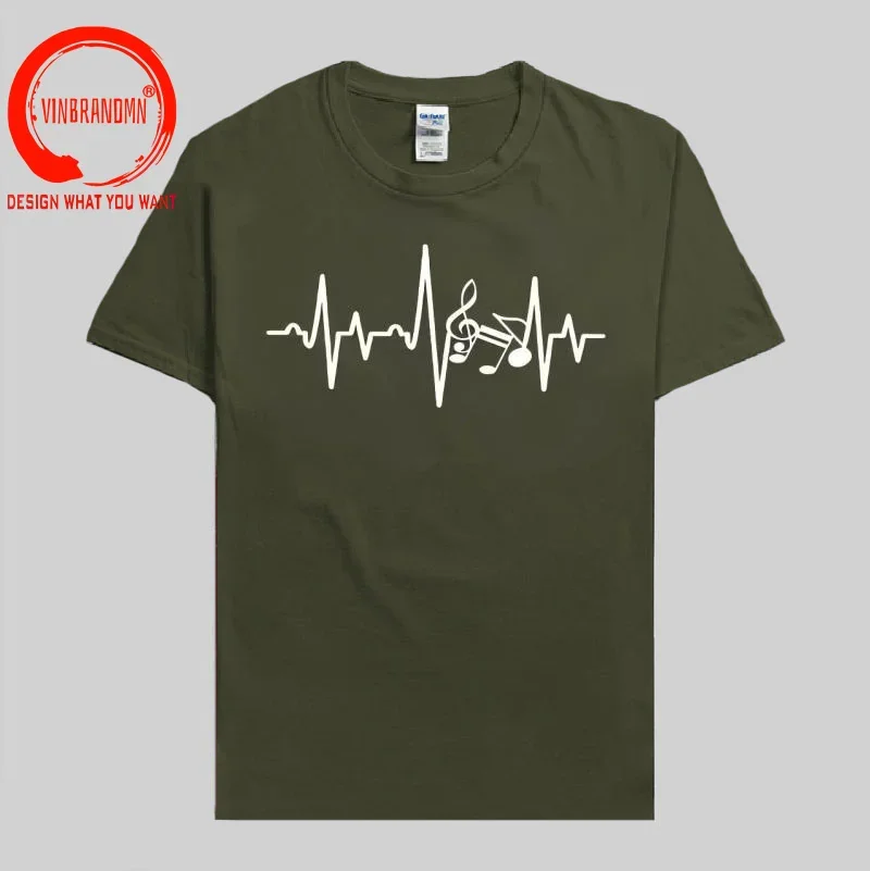 MUSICIAN EKG ECG MENS T-SHIRT GUITAR PLAYER MUSIC FENDER DRUMMER GUITARIST BAND T SHIRTS MEN TRENDY FASHION TEE SHIRT