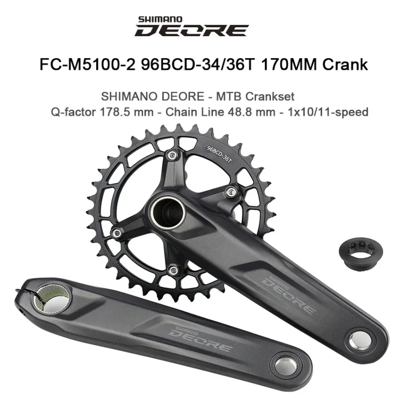 Shimano DEORE M6100 12S Groupset FC M5100 32/34T 170/175MM HG/MS Cassette SL RD M6100 MTB Bike 12 Speed Kit for Shimano K7 Kit