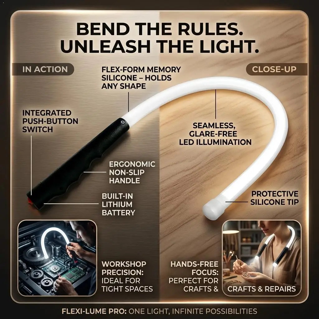 Portable LED Silicone Light Multifunctional, High-power Car Maintenance, Outdoor Flashlight Tool