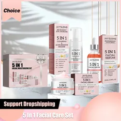 5 In 1 Anti Ag-ing Serum Fade Fine Lines Anti Wrin-kle Agin-g Lifting Tighten Remove Dark Sp-ot Pore Shrinking Whit-ening Cream