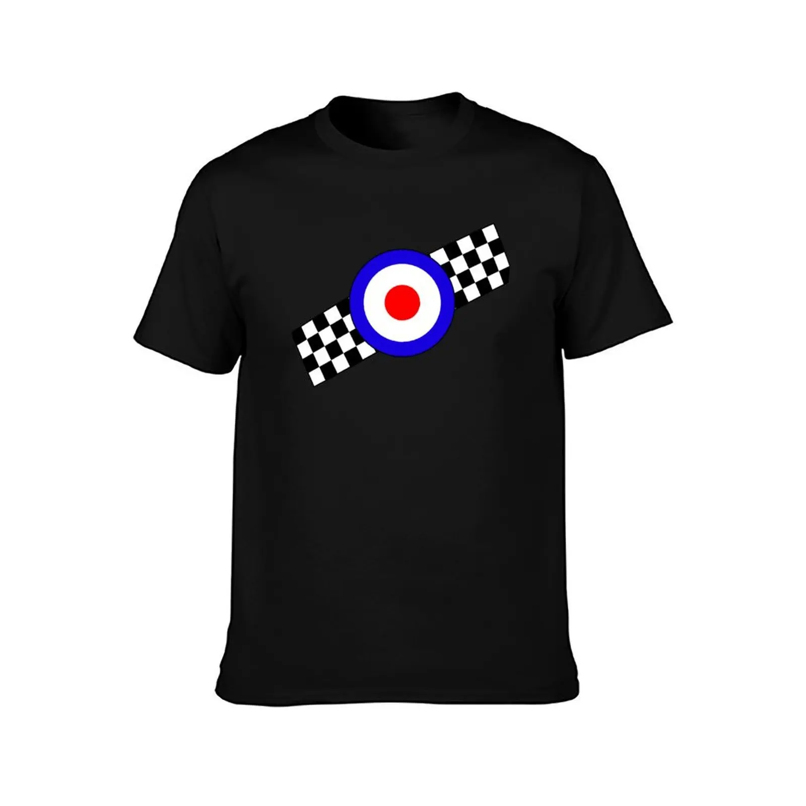 Mod or Ska Two Tone Checks and Target T-Shirt Fashion Letter Print T-Shirt