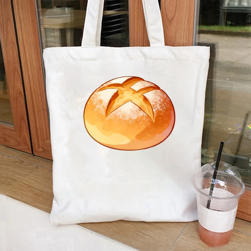 Sourdough Bread Canvas Tote Bag Artisan Food Shoulder Bag