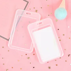 Transparent ID Tag Working Permit Case Badge Holders Pass Bus Access Employee's Card Sleeve Cover For Staff Workers