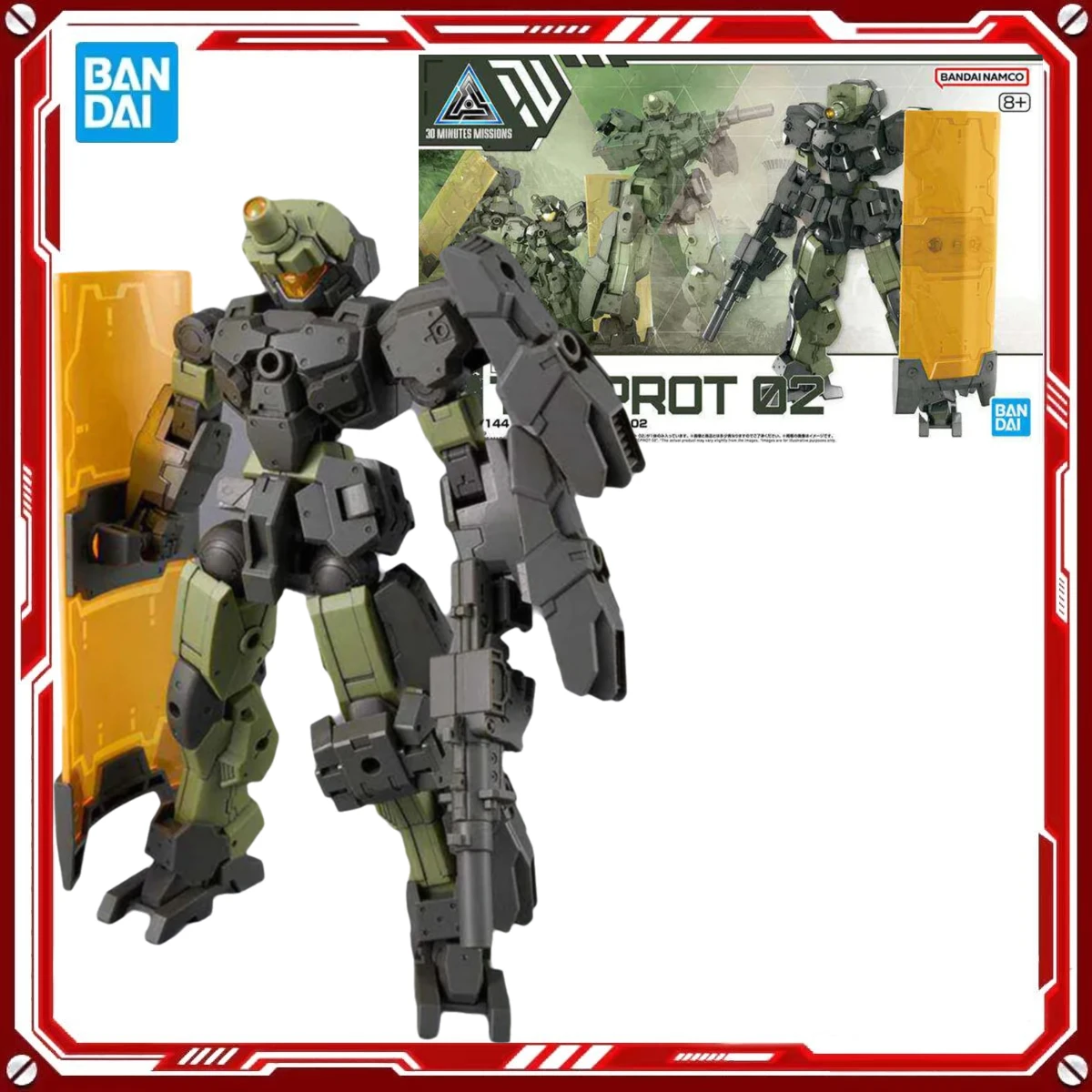 

Genuine Bandai Original 30 Minutes Missions Figure Model Kits 30MM Tecprot 02 Anime Figures Action Model Toys Gift for Boy girl