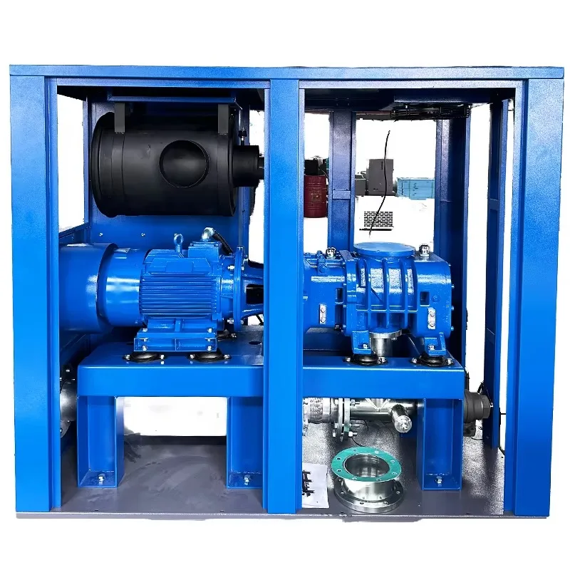 SUNHI Oil-Free Energy-Saving Industrial Screw Type Air Blower 0.6bar 1.0bar VSD Inverter with Low Noise with Oil-less Screws